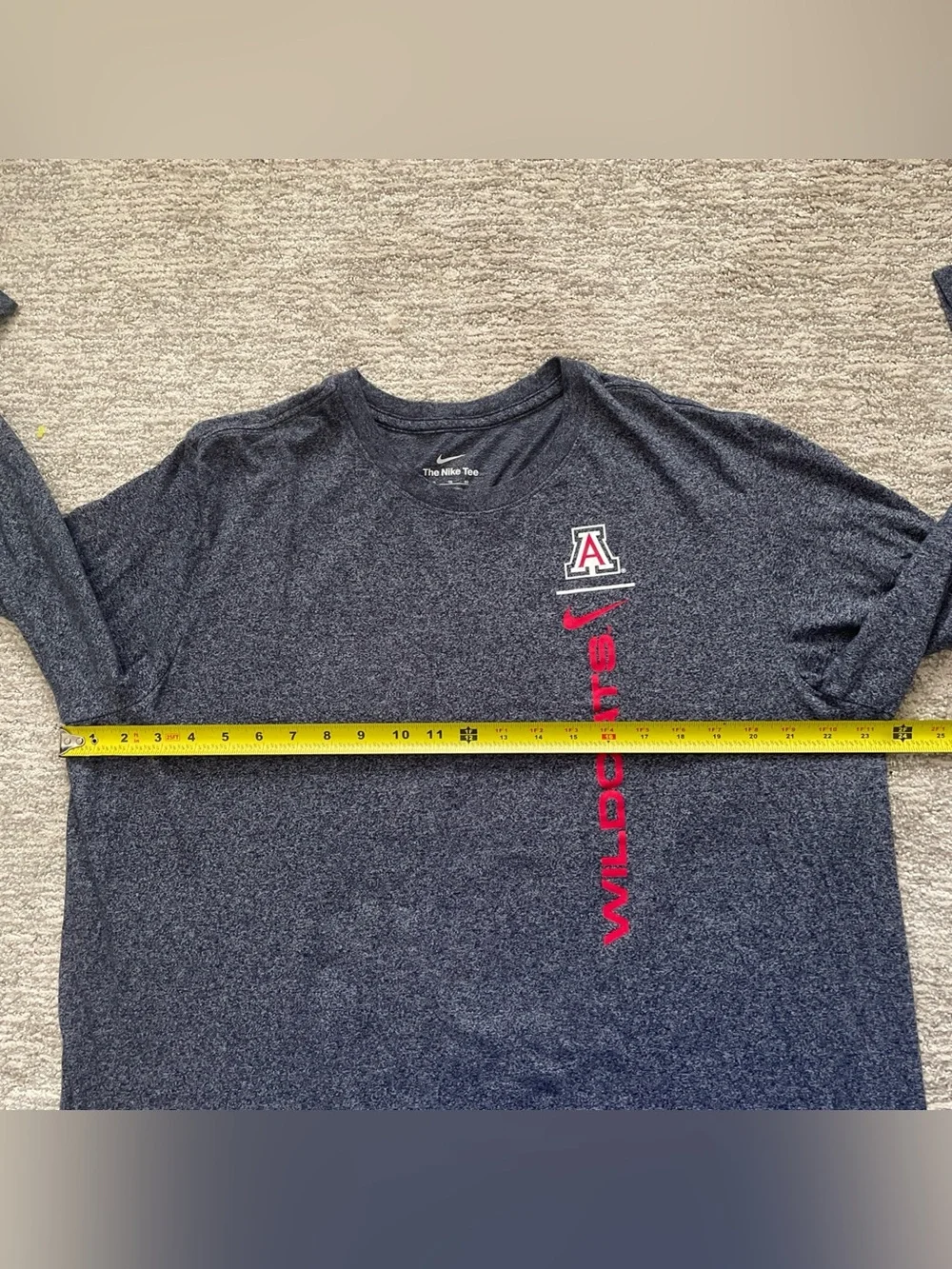 Arizona Wildcats Nike Long Sleeve Shirt Men's Size XL Heathered Blue Graphic